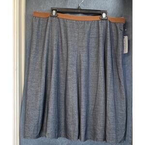 Metrowear Womens 3X Blue Elastic Waist Knee Length Office Wear Feminine/Resort